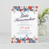 Invitation Un petit pétard est sur le Baby shower (Debout devant)