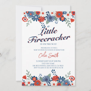 Invitation Un petit pétard est sur le Baby shower