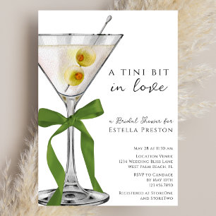 Invitation Un petit peu de vert Cocktail sale au bow Mariage