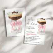 Invitation Un Petit Peu Plus Près Ruban Rose Espresso Martini