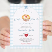 Un Petit Pie Bleu En vichy Cerise Baby shower