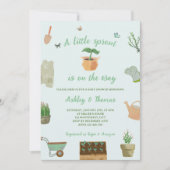Invitation Un petit Plante de jardin de Sprout Baby shower ne (Devant)