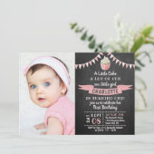 Invitation Un petit plateau de cuisson photo 1er anniversaire (Debout devant)