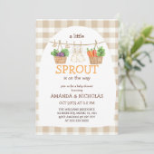 Invitation Un petit pousse arrive  Baby Shower (Debout devant)