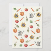 Invitation Un petit pousse arrive | Baby Shower rustique (Dos)