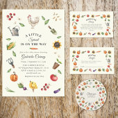 Invitation Un petit pousse arrive | Baby Shower rustique