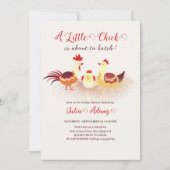 Invitation Un petit poussin est sur le point d'ouvrir le Baby (Devant)