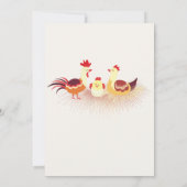 Invitation Un petit poussin est sur le point d'ouvrir le Baby (Dos)