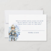 Invitation Un Petit Prince Bleu Royal Douche Baisers (Dos)