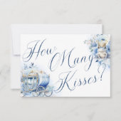 Invitation Un Petit Prince Bleu Royal Douche de Bisous (Devant)