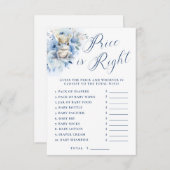 Invitation Un Petit Prince Bleu Royal Douche Le Prix est just (Devant / Derrière)