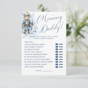 Invitation Un Petit Prince Bleu Royal Douche Maman ou Papa