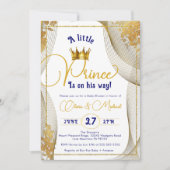 Invitation Un Petit Prince Est En Chemin De Boy Baby shower (Devant)