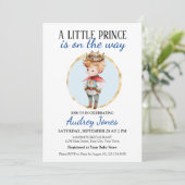 Invitation Un Petit Prince Se Trouve Sur Le Chemin Du Baby sh (Debout devant)