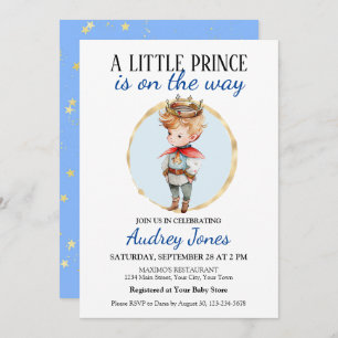 Invitation Un Petit Prince Se Trouve Sur Le Chemin Du Baby sh