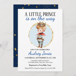 Invitation Un Petit Prince Se Trouve Sur Le Chemin Du Baby sh