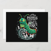 Invitation Un petit progrès chaque jour Chenille affamée (Devant / Derrière)