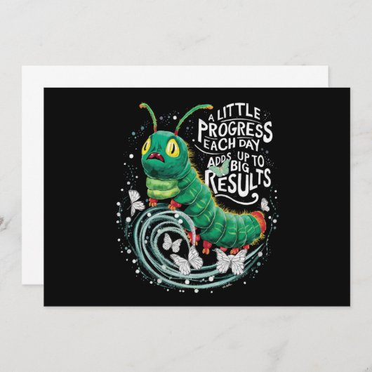 Invitation Un Petit Progrès Chaque Jour La Chaudière (Devant / Derrière)