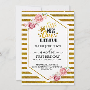 Invitation un petit raté onderderful 1er anniversaire parties