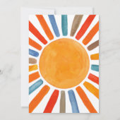 Invitation Un Petit Rayon De Baby shower Garçon Sunshine (Dos)