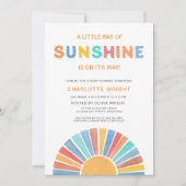Invitation Un Petit Rayon De Baby shower Soleil (Devant)