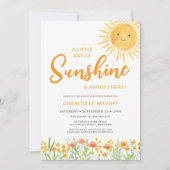 Invitation Un Petit Rayon De Baby shower Soleil (Devant)