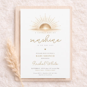 Invitation Un Petit Rayon De Soleil Arrive Bébé Shower