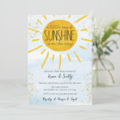 Invitation Un petit rayon de soleil Baby Boy Douche (Debout devant)