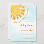 Invitation Un petit rayon de soleil Baby shower (Devant)