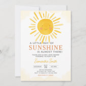 Invitation Un petit rayon de soleil Baby shower (Devant)