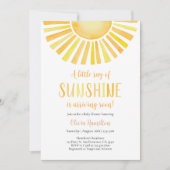 Invitation Un petit rayon de soleil Baby shower (Devant)