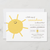 Invitation Un petit rayon de soleil Baby shower (Devant)