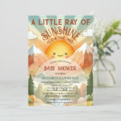 Invitation Un petit rayon de soleil Baby shower (Debout devant)