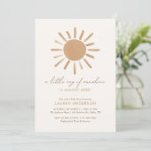 Invitation Un petit rayon de soleil Baby shower Boho (Debout devant)
