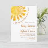 Invitation Un petit rayon de soleil Baby shower Couples (Debout devant)