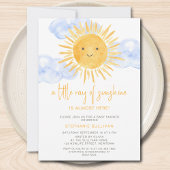 Invitation Un petit rayon de soleil Baby shower des nuages
