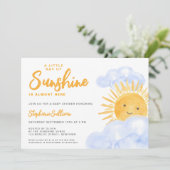 Invitation Un petit rayon de soleil Baby shower du garçon (Debout devant)