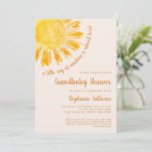 Invitation Un petit rayon de soleil Baby shower grand-mère (Debout devant)