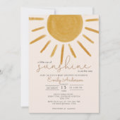 Invitation Un Petit Rayon De Soleil Boho Sun Baby shower Invi (Devant)