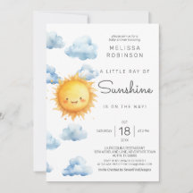 Un petit rayon de soleil est en route Baby Shower