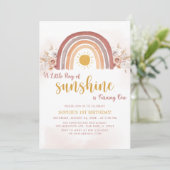 Invitation Un petit rayon de soleil est Tournez un (Debout devant)