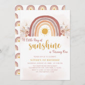 Invitation Un petit rayon de soleil est Tournez un (Devant / Derrière)