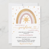Invitation Un petit rayon de Sunshine Boho Baby shower arc-en (Devant)