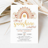 Invitation Un petit rayon de Sunshine Boho Baby shower arc-en