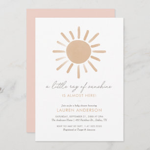 Invitation Un petit rayon de Sunshine Boho Baby shower fille