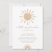Invitation Un petit rayon de Sunshine Boho Baby shower fille (Devant)