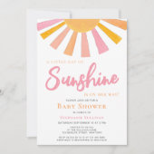 Invitation Un petit rayon du Baby shower de la fille Sunshine (Devant)