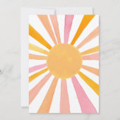 Invitation Un petit rayon du Baby shower de la fille Sunshine (Dos)