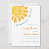 Invitation Un petit rayon du Baby shower du garçon Sunshine (Devant)