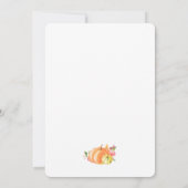 Invitation Un Petit Renard Citrouille Est En Route Baby showe (Dos)